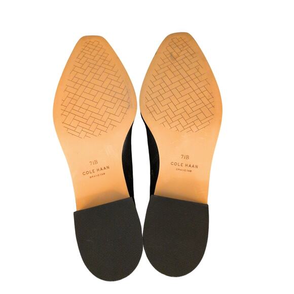 Cole Haan Naia Pointed Toe Block Heel Booties Women's Black Size US7.5B - Picture 7 of 7